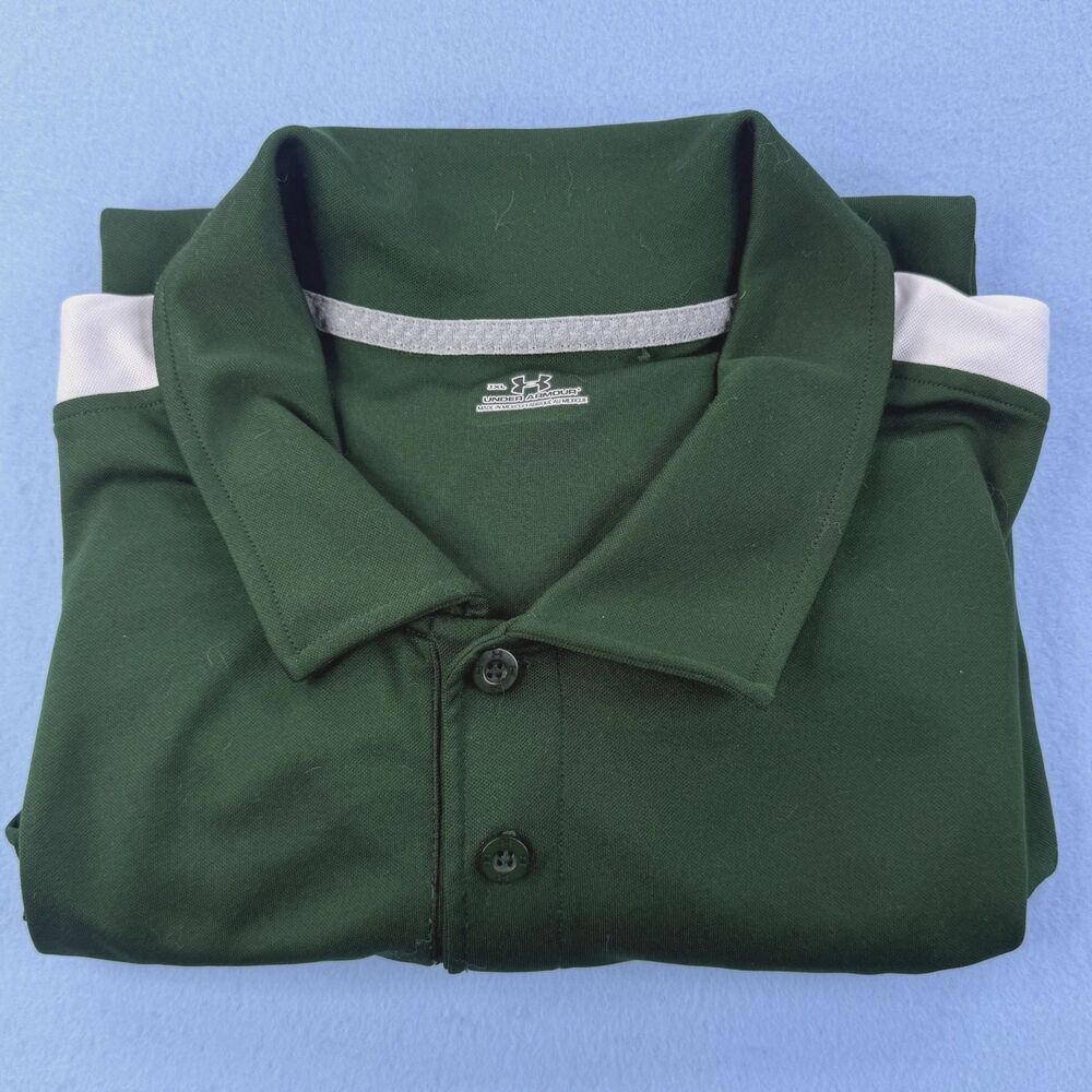 UA Under Armour Men's Golf Polo Green/White Size 3XL 1211